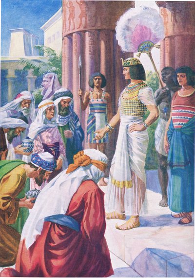Joseph and his brothers, from The Bible Picture Book published by Thomas Nelson by English School